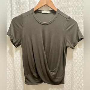 Marine Layer olive green crop tshirt (Size S)
